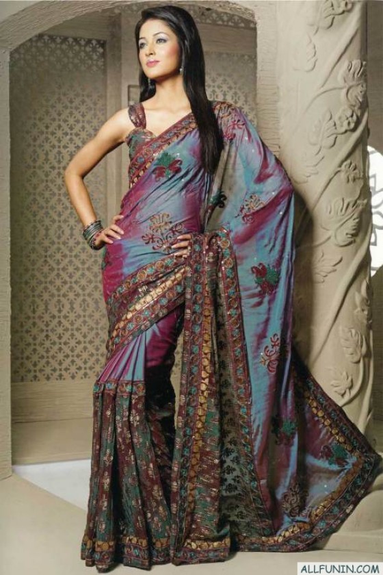 Manufacturers Exporters and Wholesale Suppliers of Purple Saree New Delhi Delhi